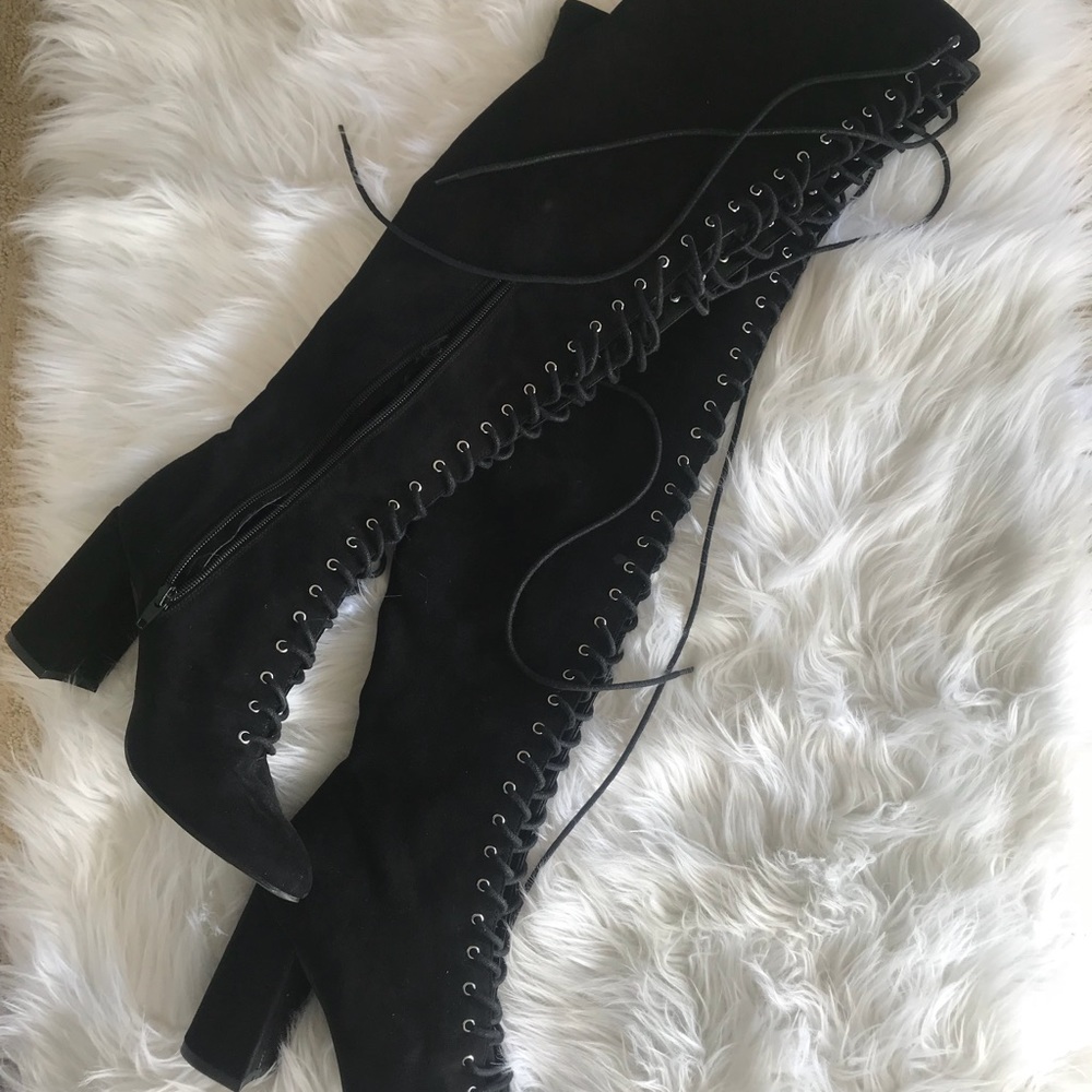 Thigh High Heeled Boots